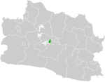 Map of West Java highlighting Cimahi City